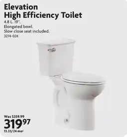 Home Hardware Elevation High Efficiency Toilet offer
