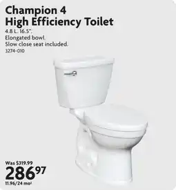 Home Hardware Champion 4 High Efficiency Toilet offer