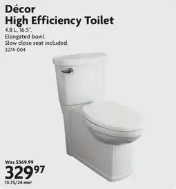 Home Hardware Décor High Efficiency Toilet offer