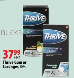 London Drugs Thrive Gum or Lozenges offer
