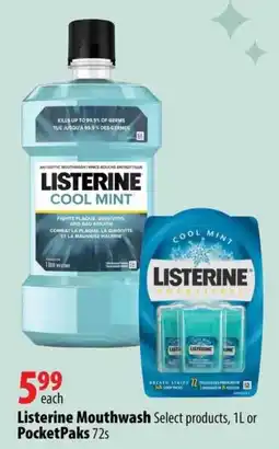 London Drugs Listerine mouthwash offer
