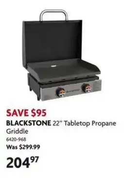 Home Hardware Blackstone 22" tabletop propane griddle offer