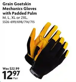 Home Hardware Grain Goatskin Mechanics Gloves with Padded Palm offer