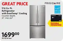 Home Hardware Frigidaire refrigerator with eventemp cooling counter depth offer