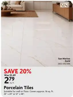 Home Hardware MSI Porcelain Tiles offer