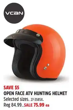 Canadian Tire VCAN OPEN FACE ATV HUNTING HELMET offer
