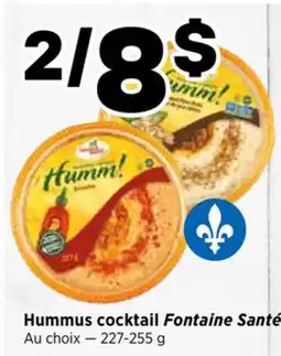 Val-Mont Hummus cocktail Fontaine Santé offer