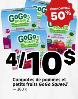 Val-Mont Compotes de pommes et petits fruits GoGo SqueeZ offer