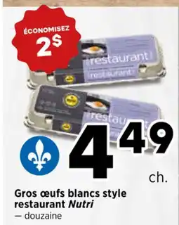 Val-Mont Gros œufs blancs style restaurant Nutri offer