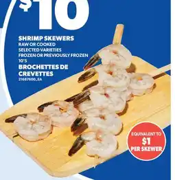 Valu-mart BROCHETTES DE CREVETTES, 10'S offer