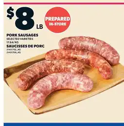 Valu-mart SAUCISSES DE PORC offer
