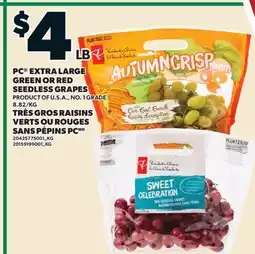 Valu-mart TRÈS GROS RAISINS VERTS OU SANS ROUGES PÉPINS PC offer