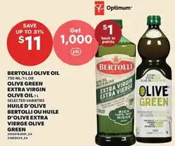 Valu-mart HUILE D'OLIVE BERTOLLI, 75N ML/1 L OU HUILE D'OLIVE EXTRA VIERGE OLIVE GREEN offer