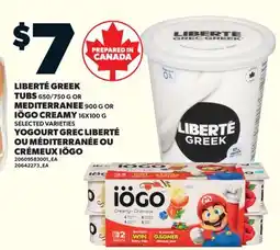 Valu-mart YOGOURT GREC LIBERTÉ, 650/750 G OU MÉDITERRANÉE, 900 G OU CRÉMEUX IÖGO, 16X100 offer