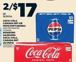 Valu-mart BOISSONS GAZEUSES COCA-COLA, CANADA DRY OU PEPSI offer