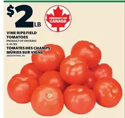 Valu-mart TOMATES DES CHAMPS MÛRIES SUR VIGNE offer
