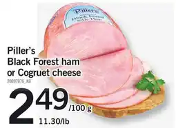 Loblaws PILLER'S BLACK FOREST HAM OR COGRUET CHEESE offer