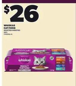 Loblaws WHISKAS CAT FOOD, 24'S offer