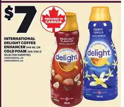 Loblaws INTERNATIONAL DELIGHT COFFEE ENHANCER, 946 ML OR COLD FOAM, 369/396 G offer