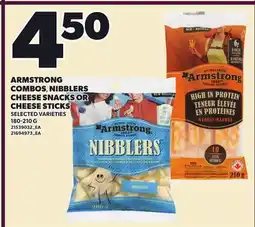 Loblaws ARMSTRONG COMBOS, NIBBLERS CHEESE SNACKS OR CHEESE STICKS offer