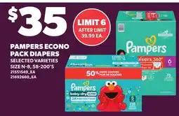 Loblaws PAMPERS ECONO PACK DIAPERS, 58-200'S offer