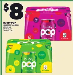 Loblaws BUBLY POP offer