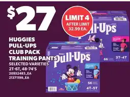 Loblaws HUGGIES PULL-UPS CLUB PACK TRAINING PANTS, 2T-6T, 48-74'S offer