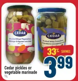 Marché Adonis Cedar pickles or vegetable marinade offer