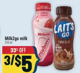 Marché Adonis Milk2go milk offer