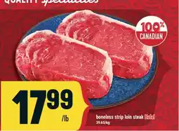 Marché Adonis boneless strip loin steak offer