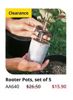 Lee Valley Tools Rooter Pots, set of 5 offer