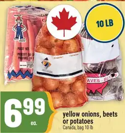 Marché Adonis yellow onions, beets or potatoes offer