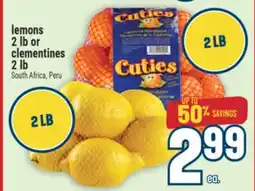 Marché Adonis lemons 2 lb or clementines 2 lb offer