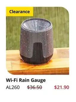 Lee Valley Tools Wi-Fi Rain Gauge offer