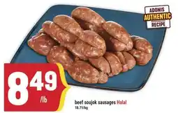 Marché Adonis beef soujok sausages offer