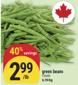 Marché Adonis green beans offer