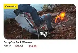 Lee Valley Tools Campfire Back Warmer offer