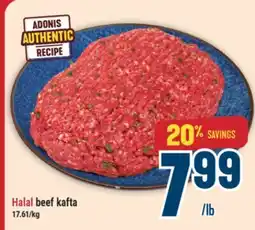 Marché Adonis Halal beef kafta offer