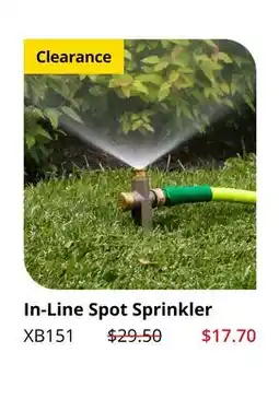 Lee Valley Tools In-Line Spot Sprinkler offer