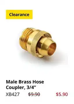 Lee Valley Tools Male Brass Hose Coupler, 3/4 offer
