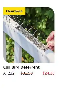 Lee Valley Tools Coil Bird Deterrent offer