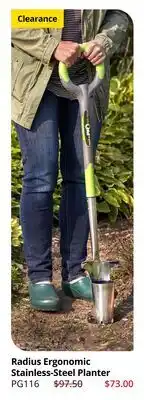 Lee Valley Tools Radius Ergonomic Stainless-Steel Planter offer