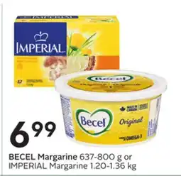 Sobeys BECEL Margarine 637-800 g or IMPERIAL Margarine 1.20-1.36 kg offer