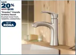 RONA Graeden 1-handle lavatory faucet offer