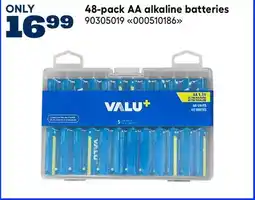RONA VALU+ 48-pack AA alkaline batteries offer