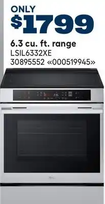 RONA LG 6.3 cu. ft. range offer