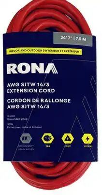 RONA All RONA red and orange outdoor extension cords offer