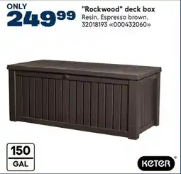 RONA Keter Rockwood deck box offer