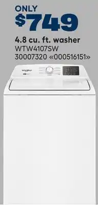 RONA Whirlpool 4.8 cu. ft. washer offer
