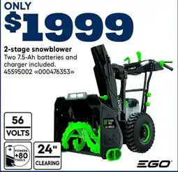 RONA EGO 2-stage snowblower offer